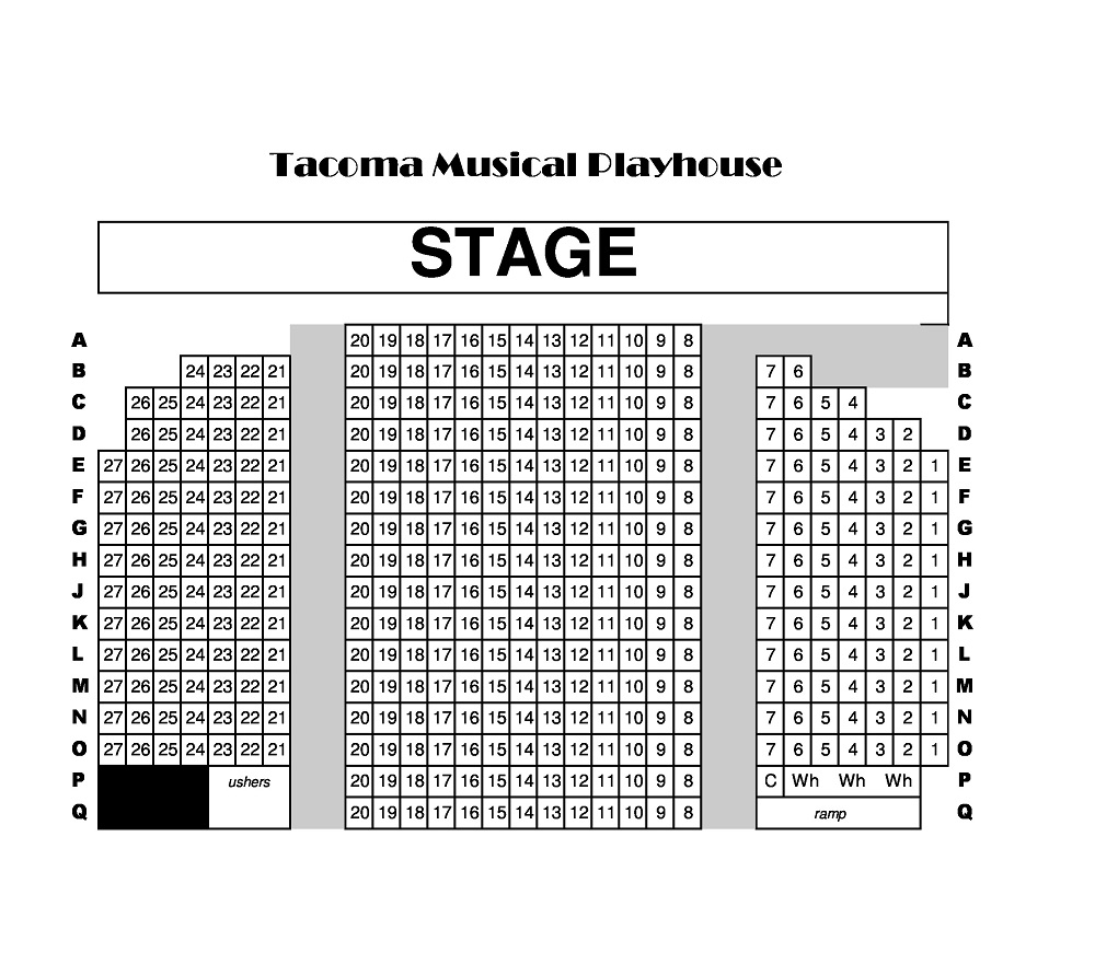 Seating Chart | TMP: Tacoma Musical Playhouse